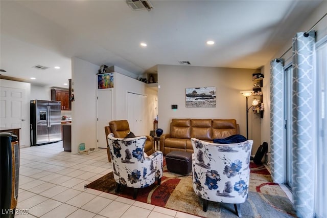 1949 King Hill St, Las Vegas, NV 89106 - living area with light tile patterned floors and recessed lighting