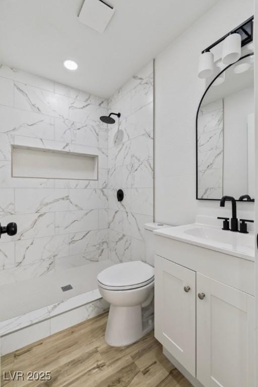 732 N 9th St, Las Vegas, NV 89101 - bathroom featuring vanity and a marble finish shower