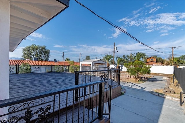 732 N 9th St, Las Vegas, NV 89101 - view of patio with an outdoor structure and a deck