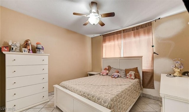 824 Salem Dr, Las Vegas, NV 89107 - bedroom featuring light tile patterned flooring and a ceiling fan