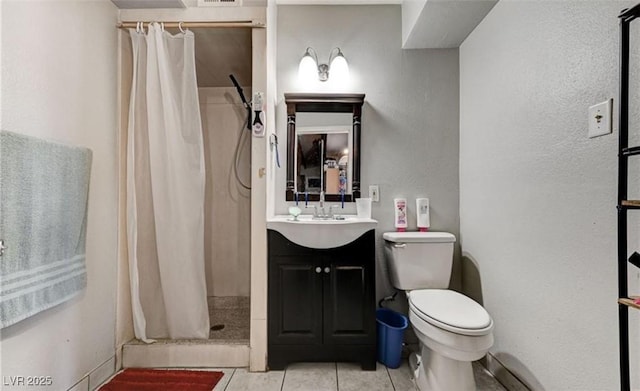 824 Salem Dr, Las Vegas, NV 89107 - full bathroom with tile patterned floors, a shower stall, and vanity