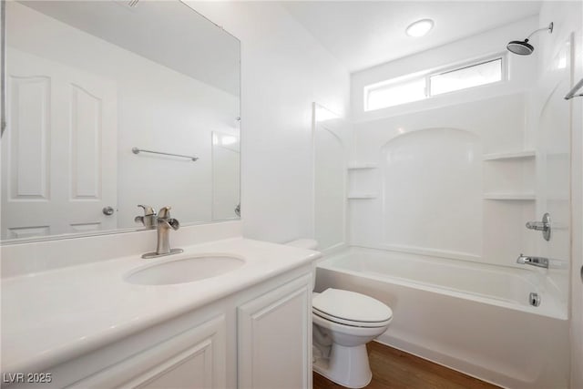 1161 Gecko Rd, Henderson, NV 89002 - full bath featuring vanity, washtub / shower combination, and wood finished floors