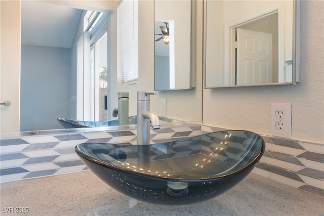 5524 Cleary Ct, Las Vegas, NV 89108 - bathroom featuring speckled floor and a sink