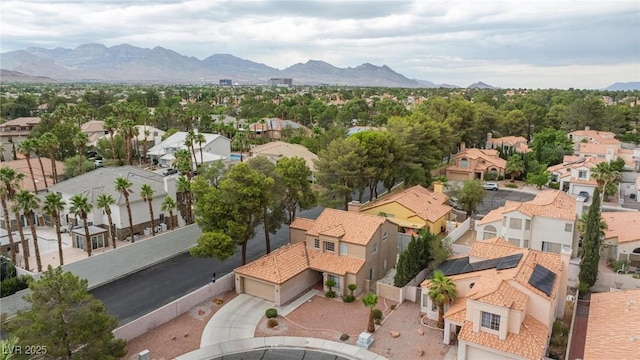 9836 Russett Wood Cir, Las Vegas, NV 89117 - aerial perspective of suburban area featuring a mountainous background
