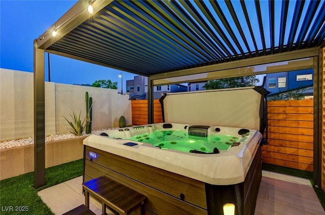 2670 Skylark Trail St, Henderson, NV 89044 - fenced backyard featuring a hot tub