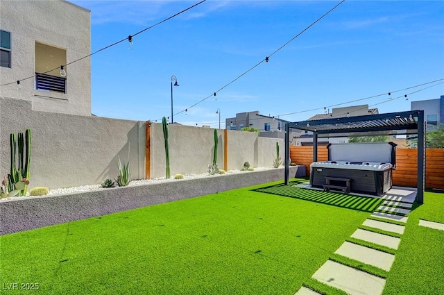 2670 Skylark Trail St, Henderson, NV 89044 - fenced backyard featuring a hot tub