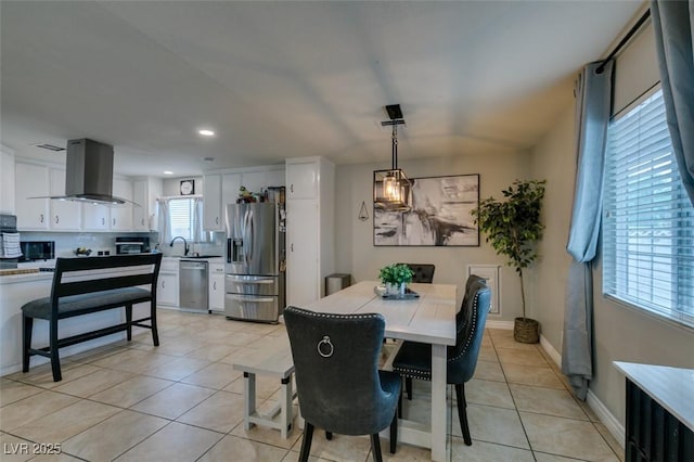 1705 Ivanhoe Way, Las Vegas, NV 89102 - dining space featuring light tile patterned floors and recessed lighting