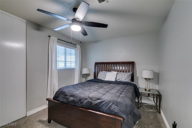 1705 Ivanhoe Way, Las Vegas, NV 89102 - carpeted bedroom with baseboards and a ceiling fan