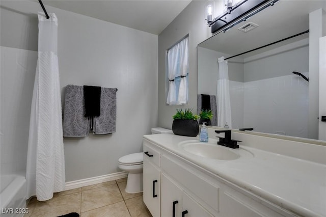 1705 Ivanhoe Way, Las Vegas, NV 89102 - full bathroom featuring vanity, shower / bathtub combination with curtain, and tile patterned floors