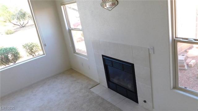 2587 Mizzoni Cir, Henderson, NV 89052 - detailed view of a fireplace and carpet flooring