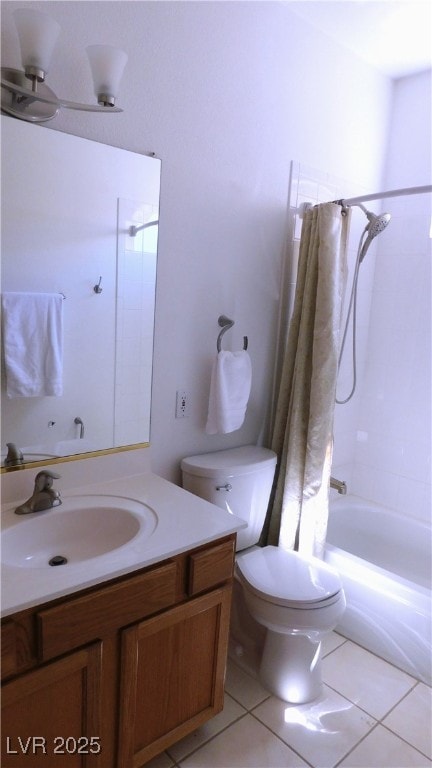 2587 Mizzoni Cir, Henderson, NV 89052 - full bathroom featuring shower / tub combo, vanity, and tile patterned floors