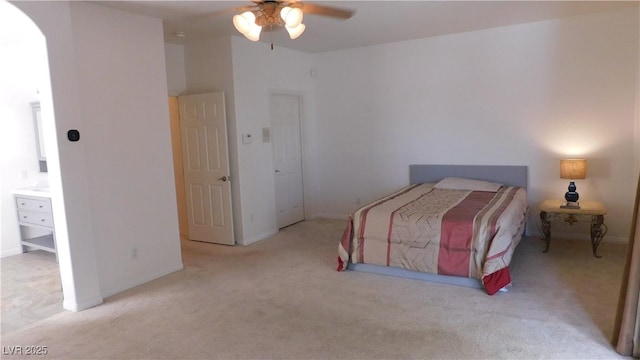 2587 Mizzoni Cir, Henderson, NV 89052 - bedroom with carpet floors and ceiling fan
