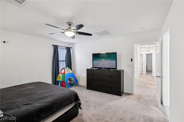 5246 Belmont Mill Ct, Las Vegas, NV 89122 - bedroom featuring light carpet and ceiling fan