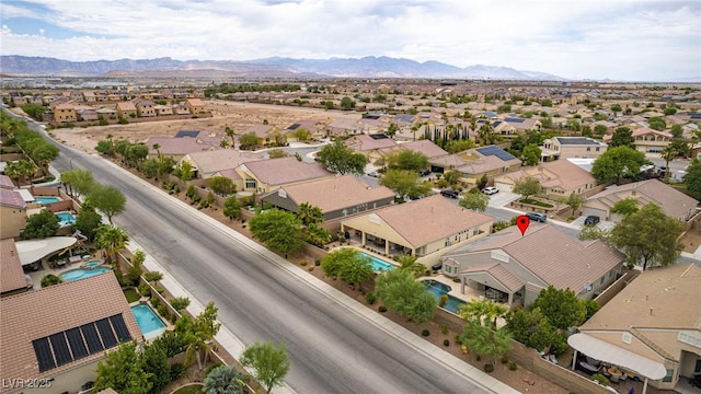 5681 Exotic Rosette Ave, Las Vegas, NV 89139 - aerial perspective of suburban area with a mountain backdrop