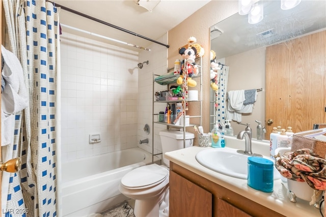 2666 Aarondavid Dr, Las Vegas, NV 89121 - bathroom with shower / tub combo with curtain and vanity