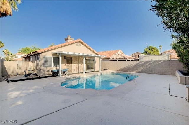 1005 Transom Dr, Las Vegas, NV 89128 - view of pool featuring a patio area and a fenced backyard