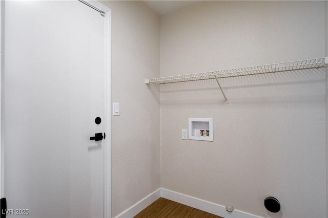 1005 Transom Dr, Las Vegas, NV 89128 - washroom with hookup for a washing machine, dark wood-style floors, and hookup for a gas dryer