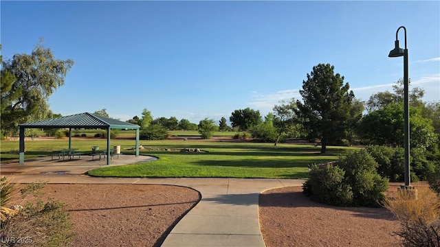 1005 Transom Dr, Las Vegas, NV 89128 - view of home's community with a gazebo and a lawn