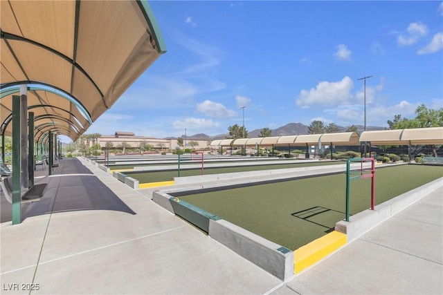 2244 Savannah River St, Henderson, NV 89044 - surrounding community with a bocce ball area and a mountain view