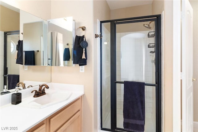 2219 Rugged Mesa Dr, Laughlin, NV 89029 - full bath featuring a stall shower and vanity