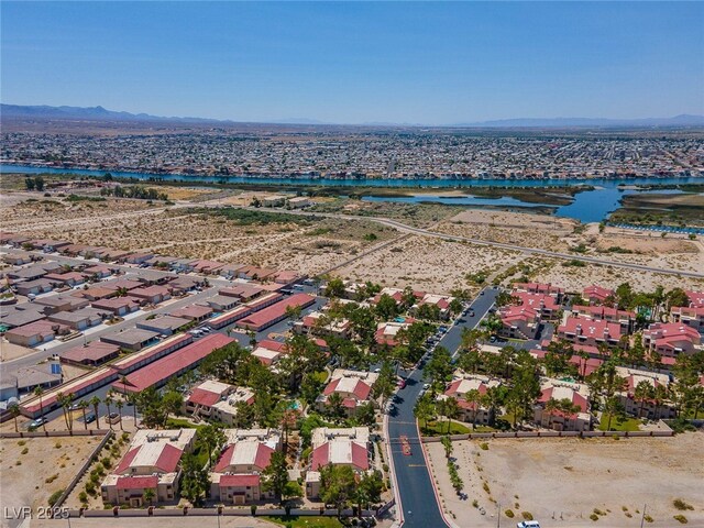 3740 Desert Marina Dr Unit 7, Laughlin, NV 89029 - aerial perspective of suburban area featuring a water and mountain view