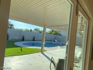 2712 Rialto Rd, Las Vegas, NV 89108 - view of swimming pool featuring a fenced backyard and a patio