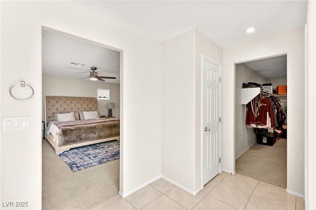 10940 Oregano Ave, Las Vegas, NV 89166 - hall featuring light colored carpet and light tile patterned flooring