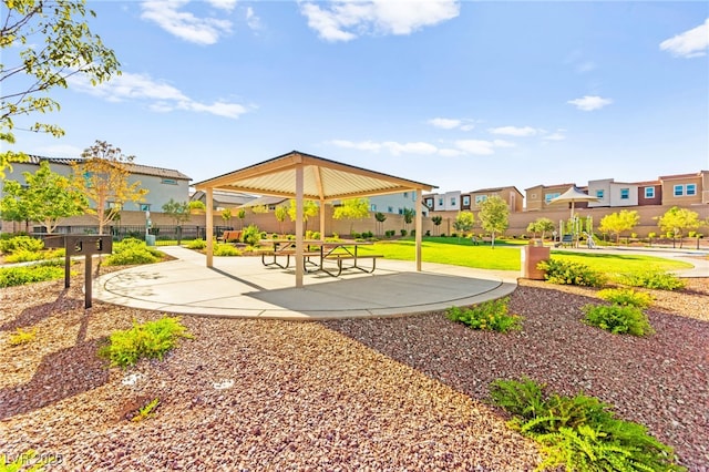 10940 Oregano Ave, Las Vegas, NV 89166 - view of property's community with a gazebo and a residential view