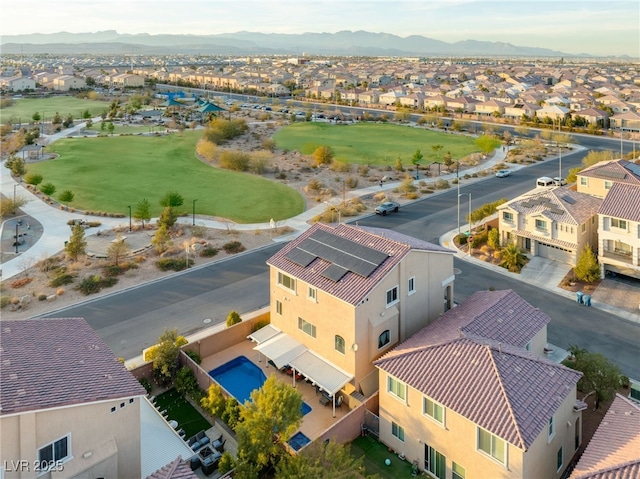 6595 Creekside Cellars Ct, Las Vegas, NV 89139 - aerial perspective of suburban area with a mountainous background