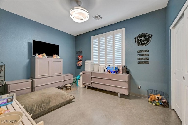 11417 Rock Cove Way, Las Vegas, NV 89141 - bedroom with a closet and concrete floors