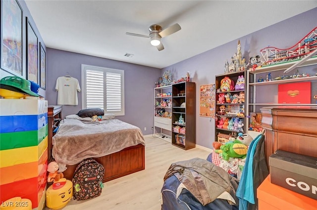 11417 Rock Cove Way, Las Vegas, NV 89141 - bedroom featuring wood finished floors and ceiling fan