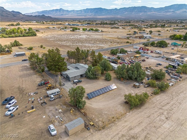 3951 W Blosser Ranch Rd, Pahrump, NV 89060 - aerial view of sparsely populated area featuring a mountainous background and a desert landscape