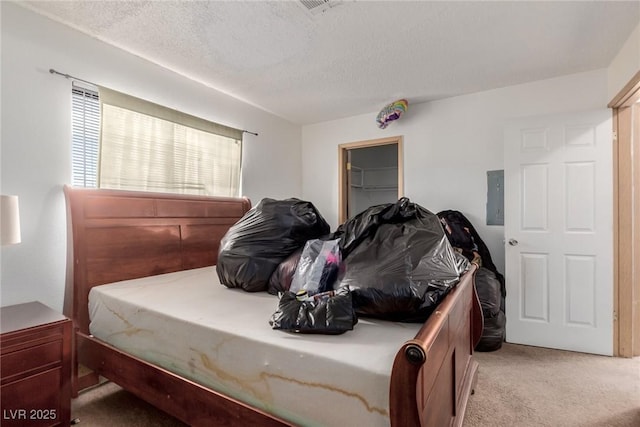 4300 N Lamont St Unit 209, Las Vegas, NV 89115 - carpeted bedroom with electric panel and a textured ceiling