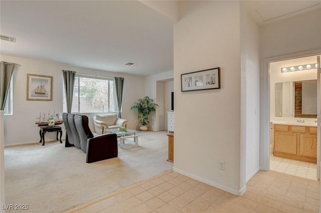 7427 Wagonwheel Ranch Way, Las Vegas, NV 89113 - living area with baseboards and light carpet