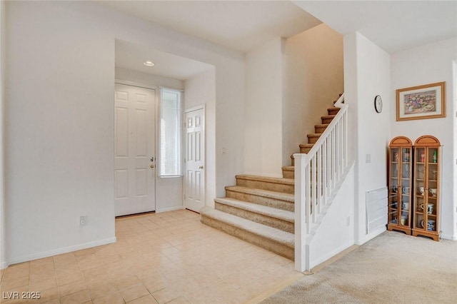 7427 Wagonwheel Ranch Way, Las Vegas, NV 89113 - entryway featuring stairway and recessed lighting