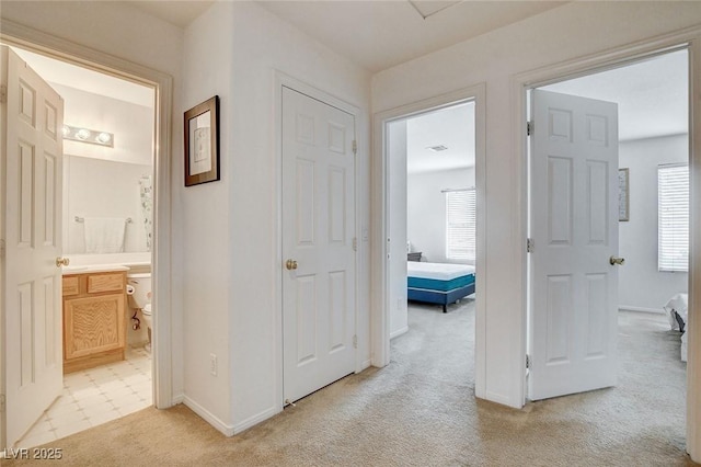 7427 Wagonwheel Ranch Way, Las Vegas, NV 89113 - hallway featuring light colored carpet and healthy amount of natural light