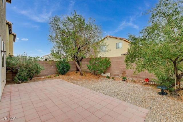 7427 Wagonwheel Ranch Way, Las Vegas, NV 89113 - fenced backyard with a patio area
