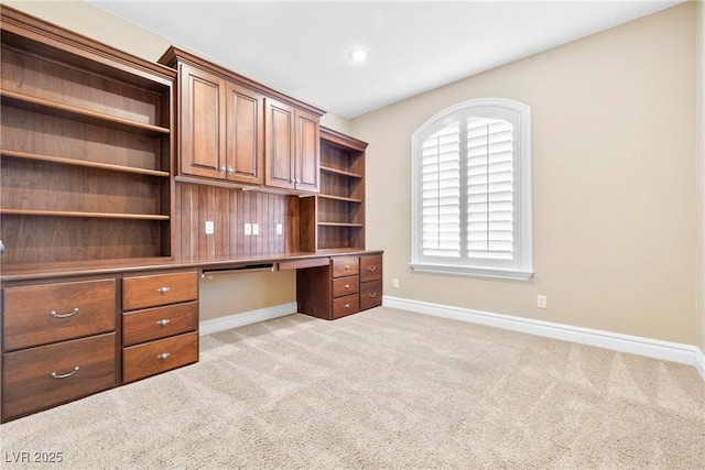 2477 Adobe Wells Dr, Logandale, NV 89021 - unfurnished office featuring built in study area, light colored carpet, and recessed lighting