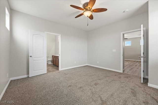 924 Crescent Falls St, Henderson, NV 89011 - unfurnished bedroom with carpet floors, connected bathroom, and a ceiling fan