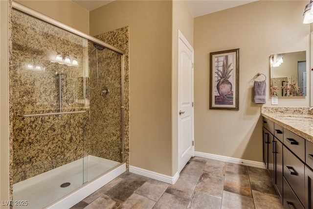 1860 Moonbow Falls St, Henderson, NV 89044 - bathroom with vanity and a shower stall