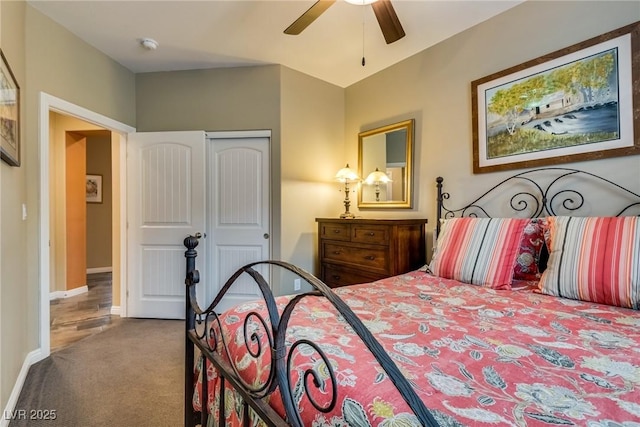 1860 Moonbow Falls St, Henderson, NV 89044 - carpeted bedroom featuring a closet and a ceiling fan