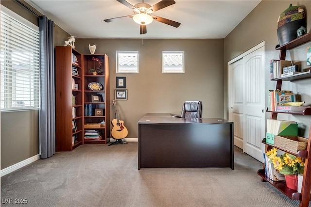 1860 Moonbow Falls St, Henderson, NV 89044 - office featuring plenty of natural light, ceiling fan, and carpet