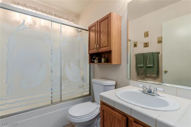 8840 Spinning Wheel Ave, Las Vegas, NV 89143 - bathroom featuring vanity and shower / bath combination with glass door