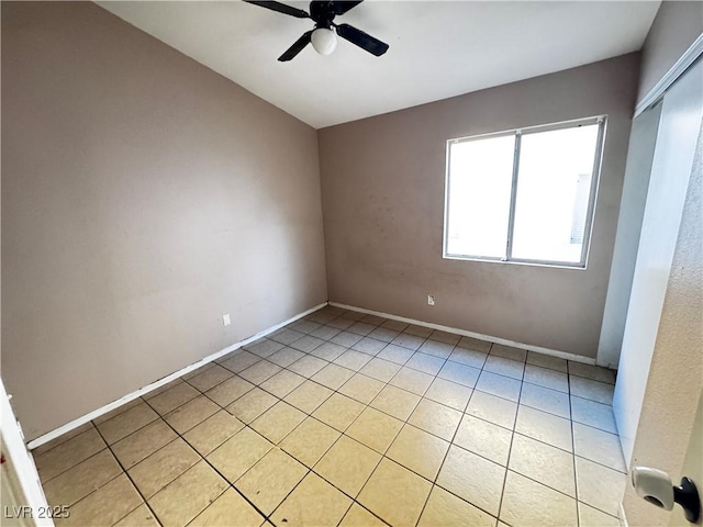 5513 Oakwood Ridge St, Las Vegas, NV 89130 - empty room with a ceiling fan and light tile patterned floors