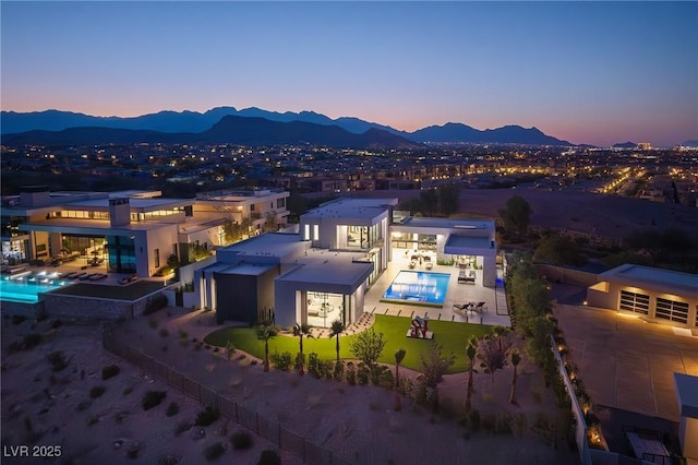 10891 Stardust Dr, Las Vegas, NV 89135 - view from above of property featuring mountains