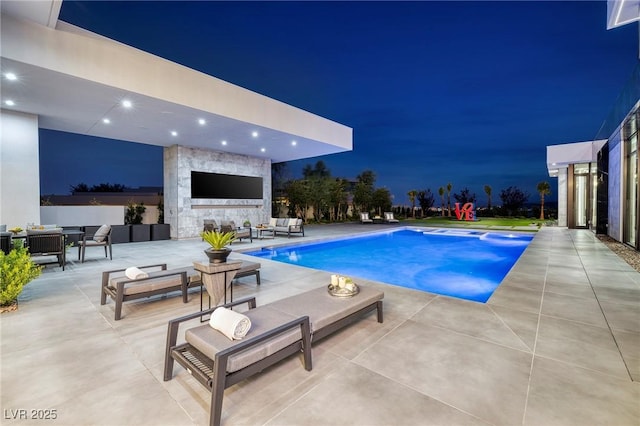 10891 Stardust Dr, Las Vegas, NV 89135 - swimming pool with outdoor lounge area and a patio area