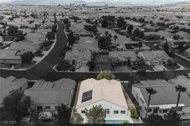 4065 Genoa Dr, Las Vegas, NV 89141 - aerial perspective of suburban area featuring mountains