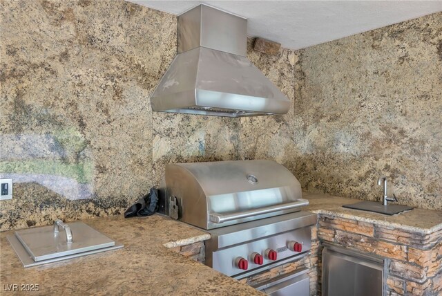7045 Edna Ave, Las Vegas, NV 89117 - view of patio / terrace with area for grilling and a sink