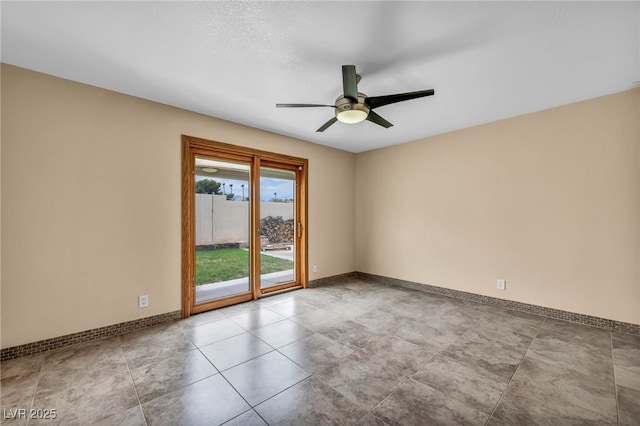 7045 Edna Ave, Las Vegas, NV 89117 - empty room featuring ceiling fan and baseboards