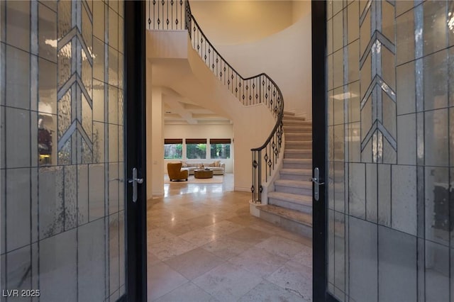 8712 Mesa Canogo Dr, Las Vegas, NV 89148 - foyer featuring a high ceiling and stairs